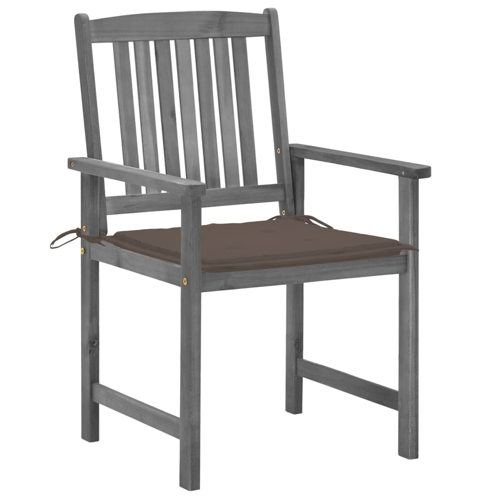 Patio Chairs Outdoor Chair with Cushions for Deck Solid Wood Acacia