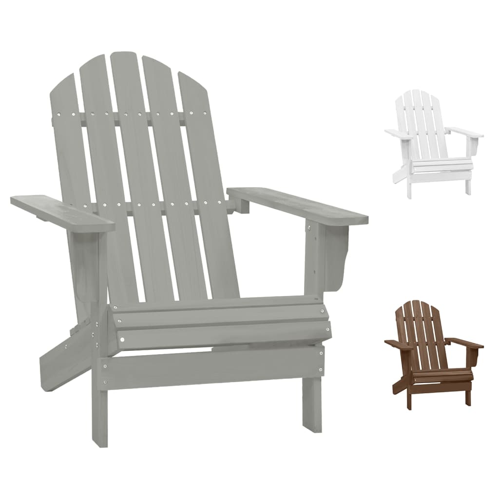 vidaXL Patio Chair Lawn Patio Adirondack Chair for Outdoor Porch Garden Wood-2