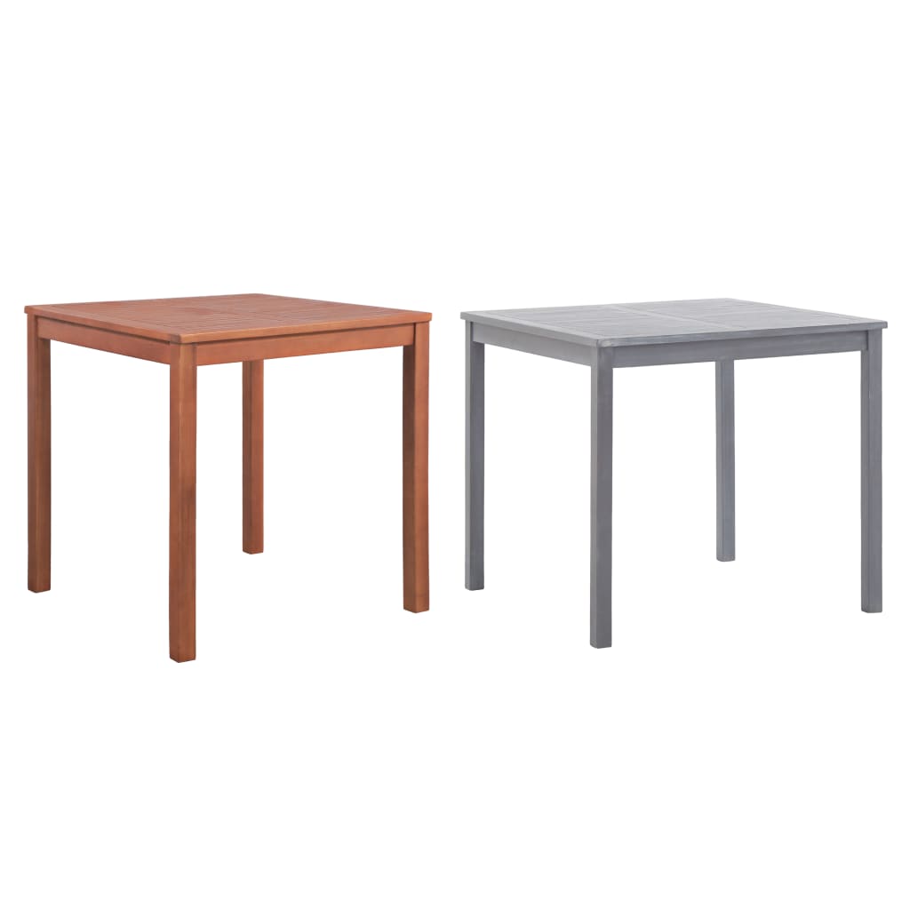 vidaXL Solid Acacia Wood Garden Table Outdoor Dining Furniture Brown/Gray-1