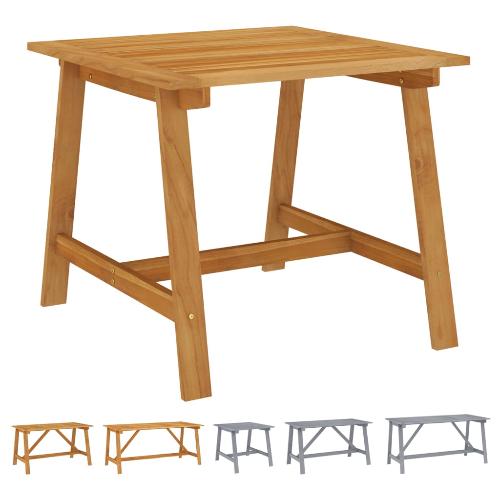 vidaXL Patio Table Outdoor Dining Table Garden Furniture Solid Wood Acacia-2