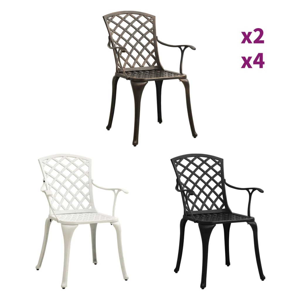 vidaXL Patio Chairs Patio Furniture for Garden Porch Backyard Cast Aluminum-2