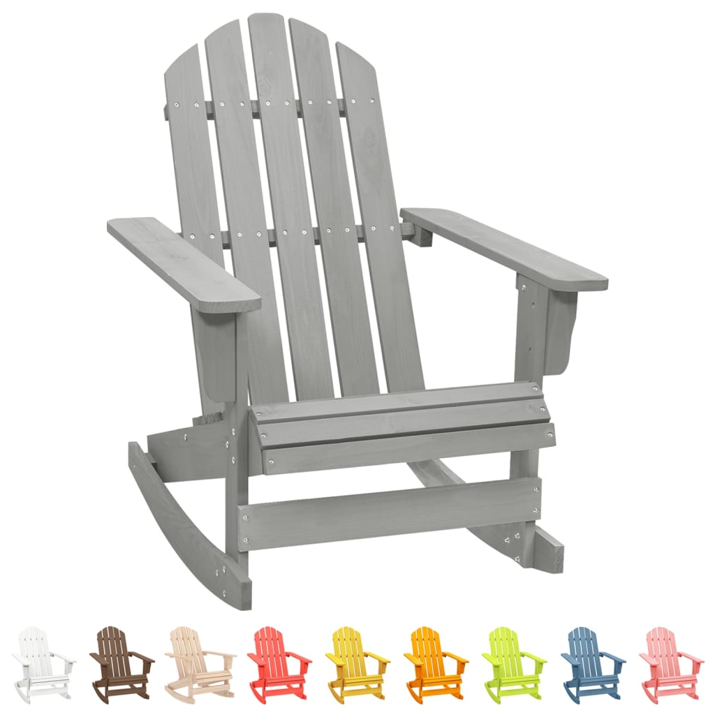 vidaXL Adirondack Rocking Chair Lounge Patio Chair for Garden Solid Wood Fir-14