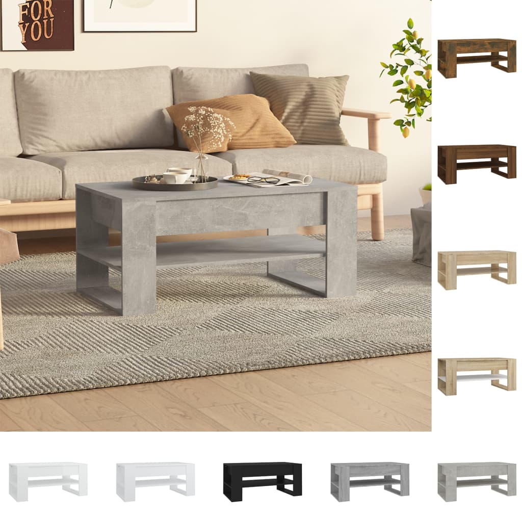 vidaXL Coffee Table Accent Table for Home Living Room Hallway Engineered Wood-48