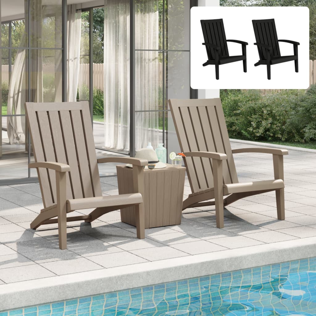 vidaXL Adirondack Chair Outdoor Furniture Lawn Chair for Deck Polypropylene-9