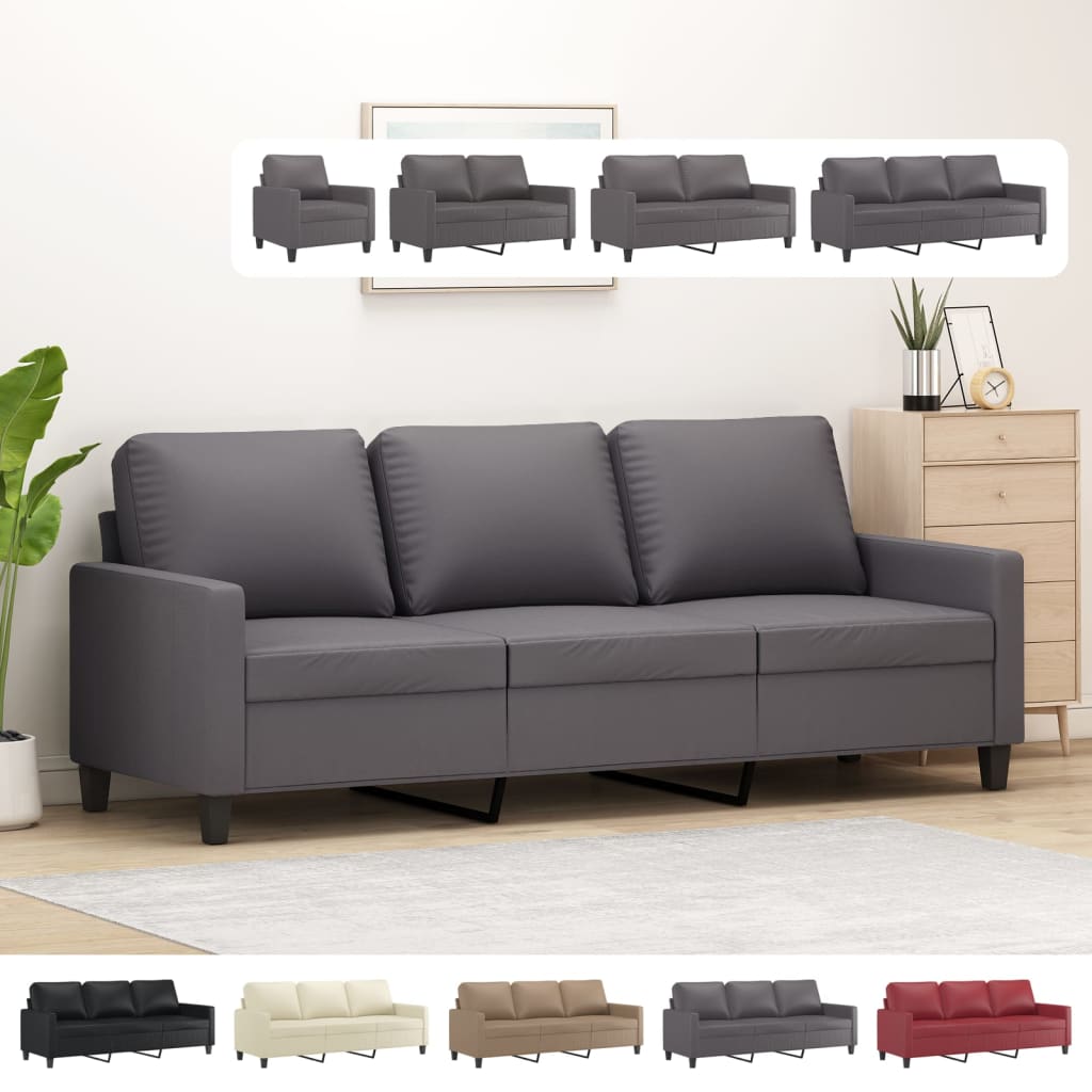 vidaXL Sofa Accent Upholstered Couch Furniture for Living Room Faux Leather-7