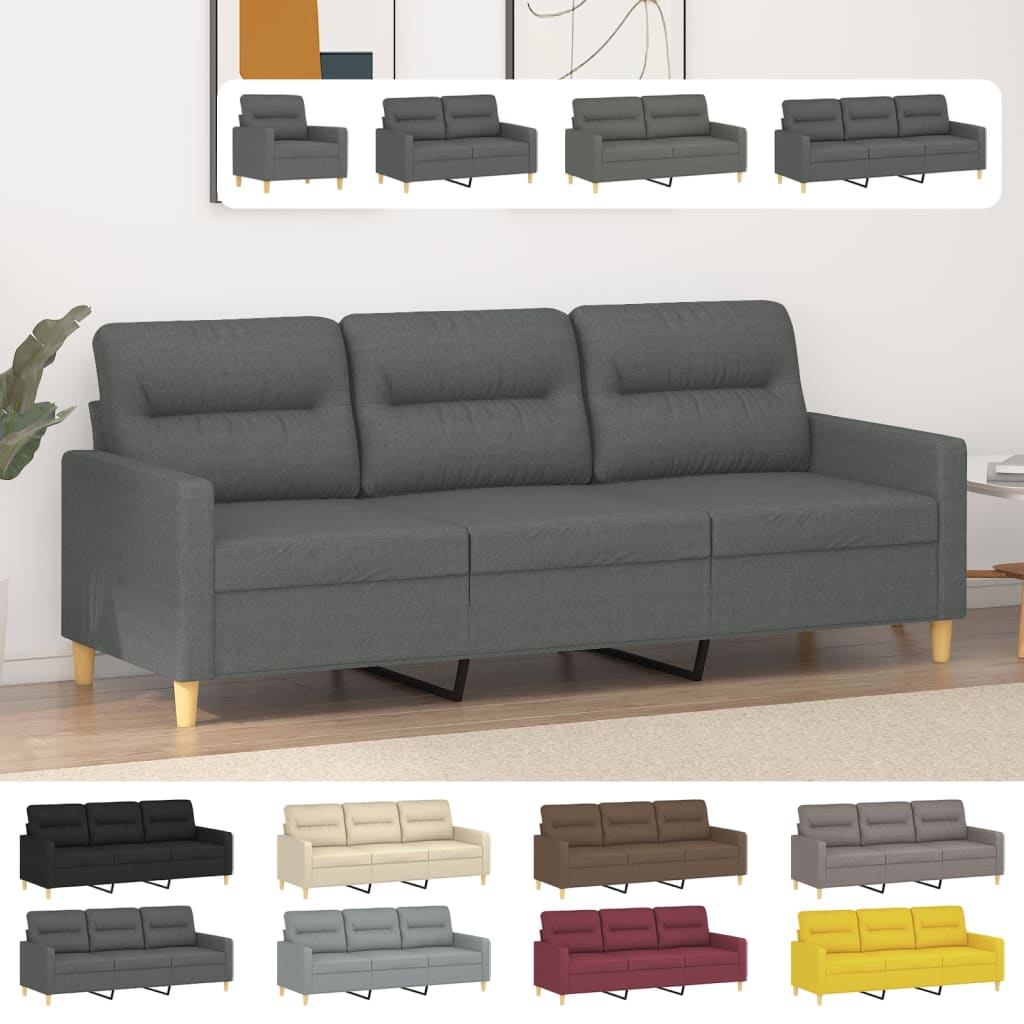 vidaXL Sofa Accent Upholstered Sofa Couch Furniture for Living Room Fabric-37