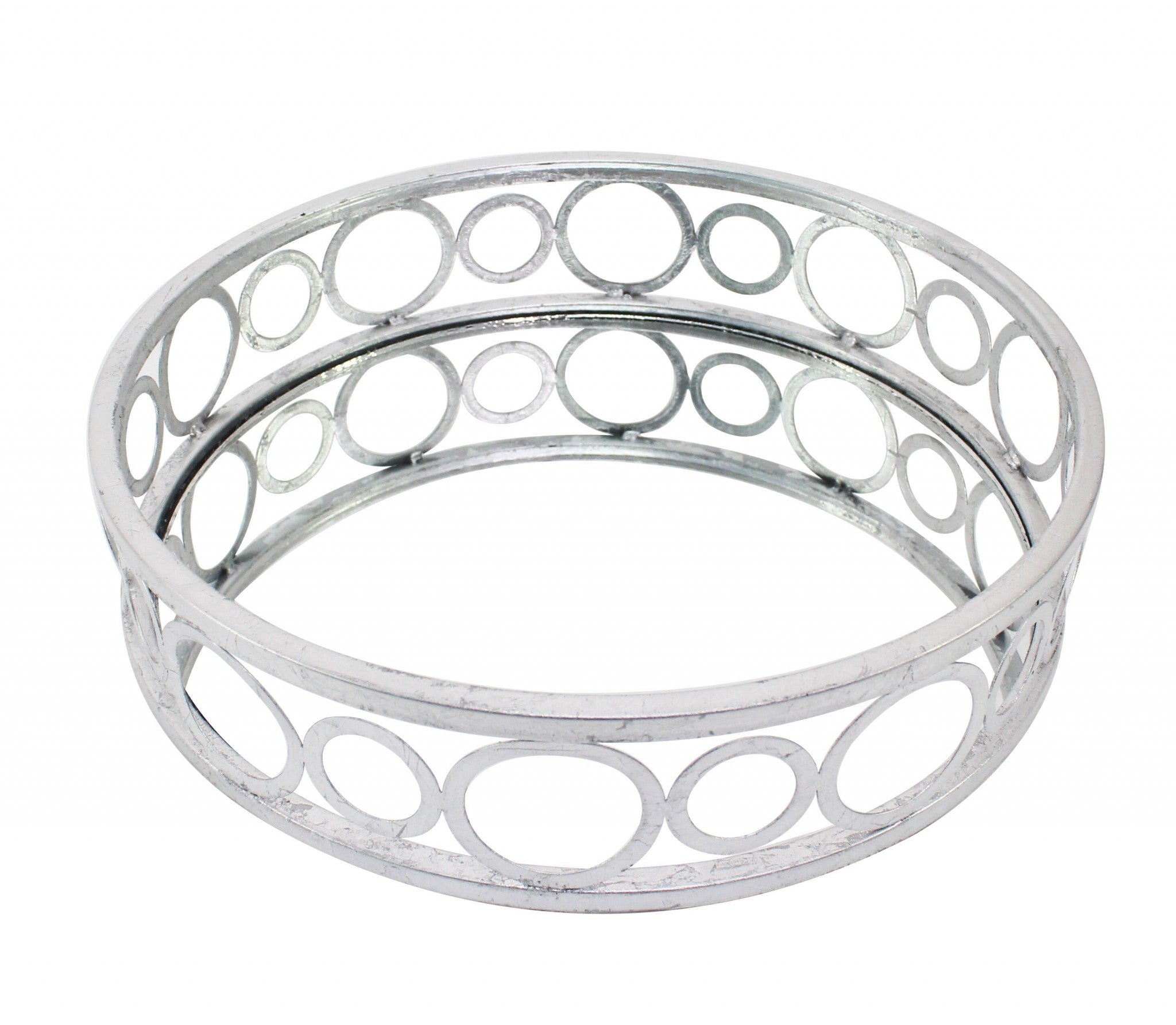 14 x 14 x 4 Silver Classic Mirror Tray