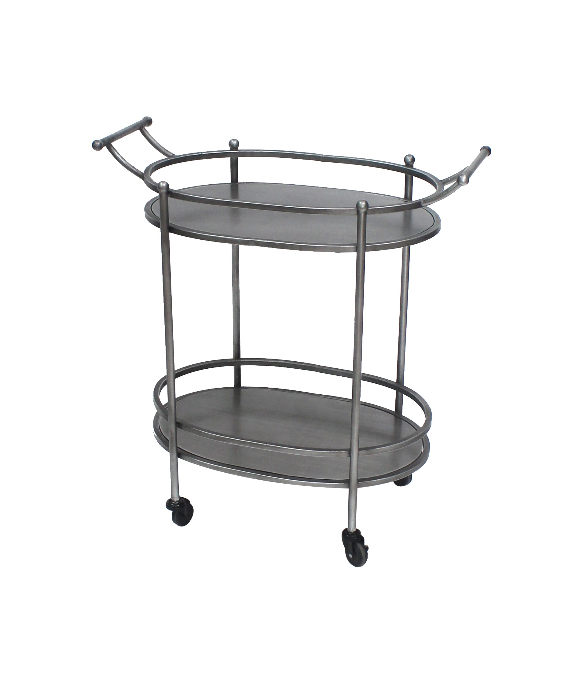 15 X 28 X 31 Bronze Antique Oval Service Cart 15 X 28 X 31 Bronze Antique Oval Service Cart