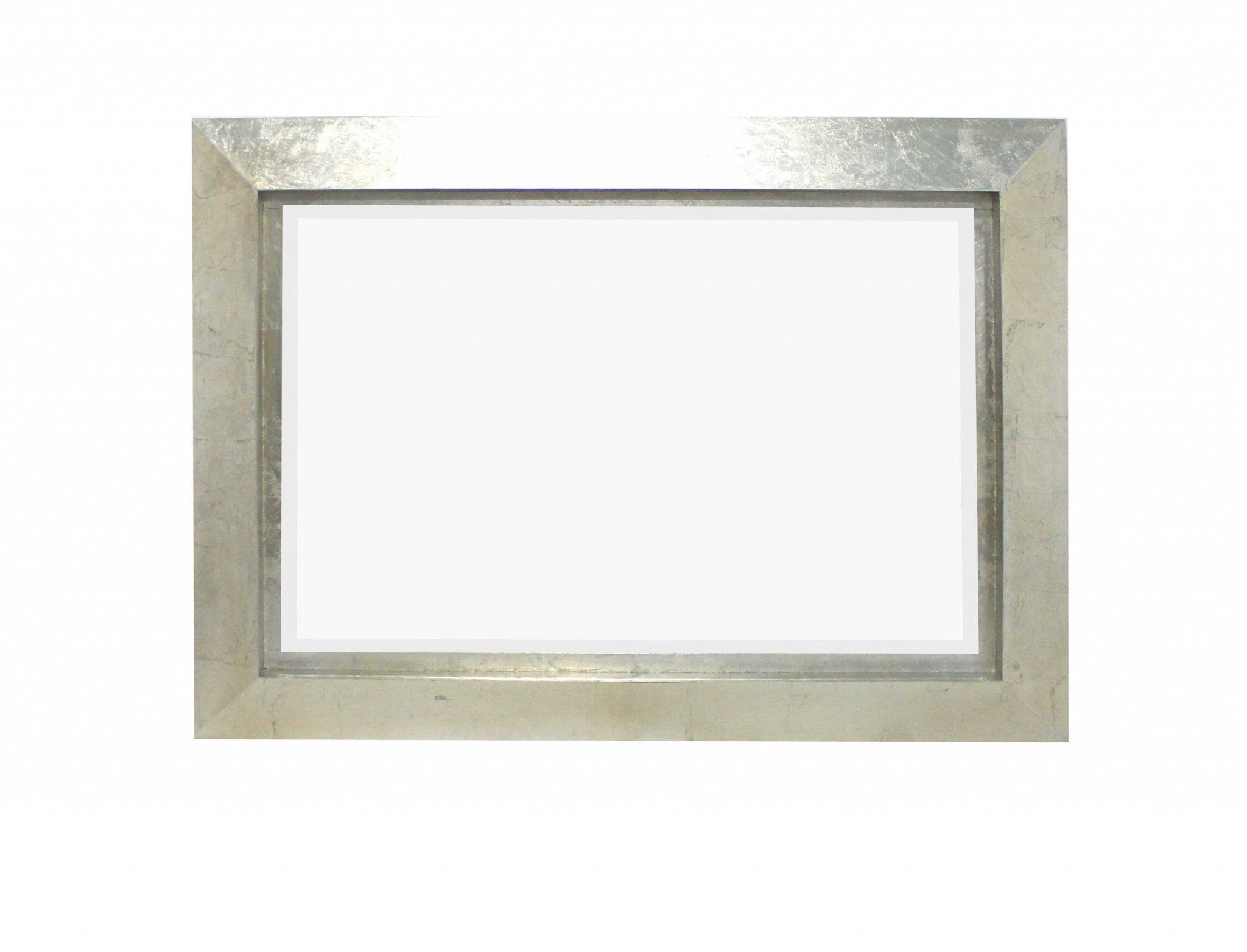 Silver Rectangle Accent Metal Mirror