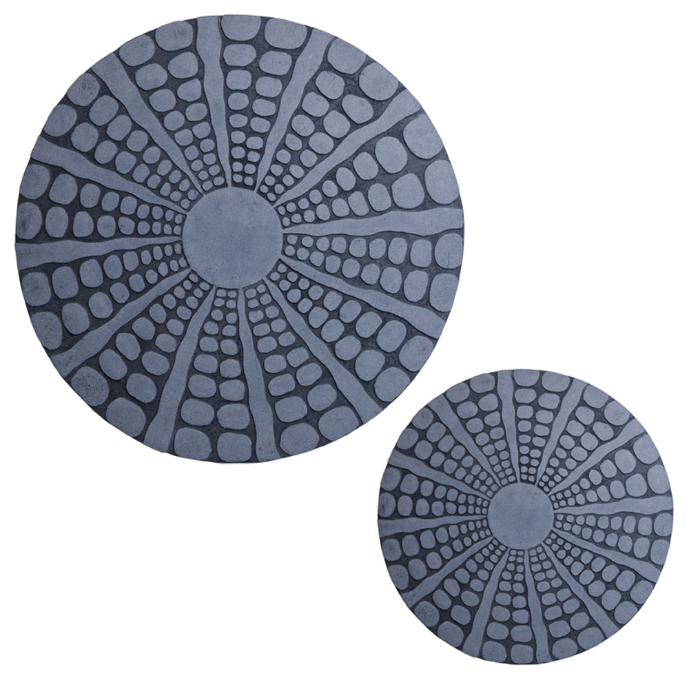 28" X 28" Gray Sandstone Round Wall Decor