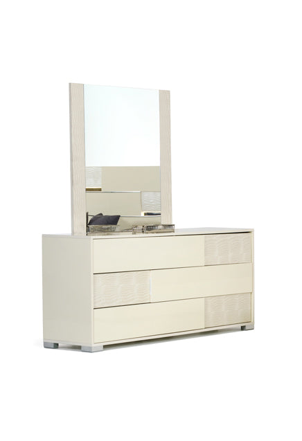 41" Beige Framed Dresser Mirror