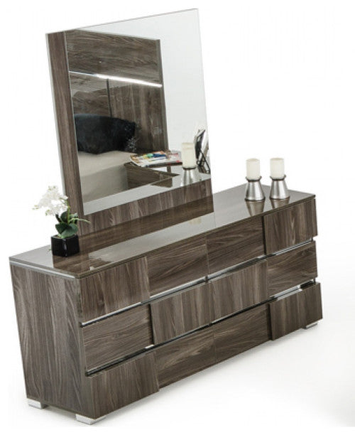 41" Gray Framed Dresser Mirror