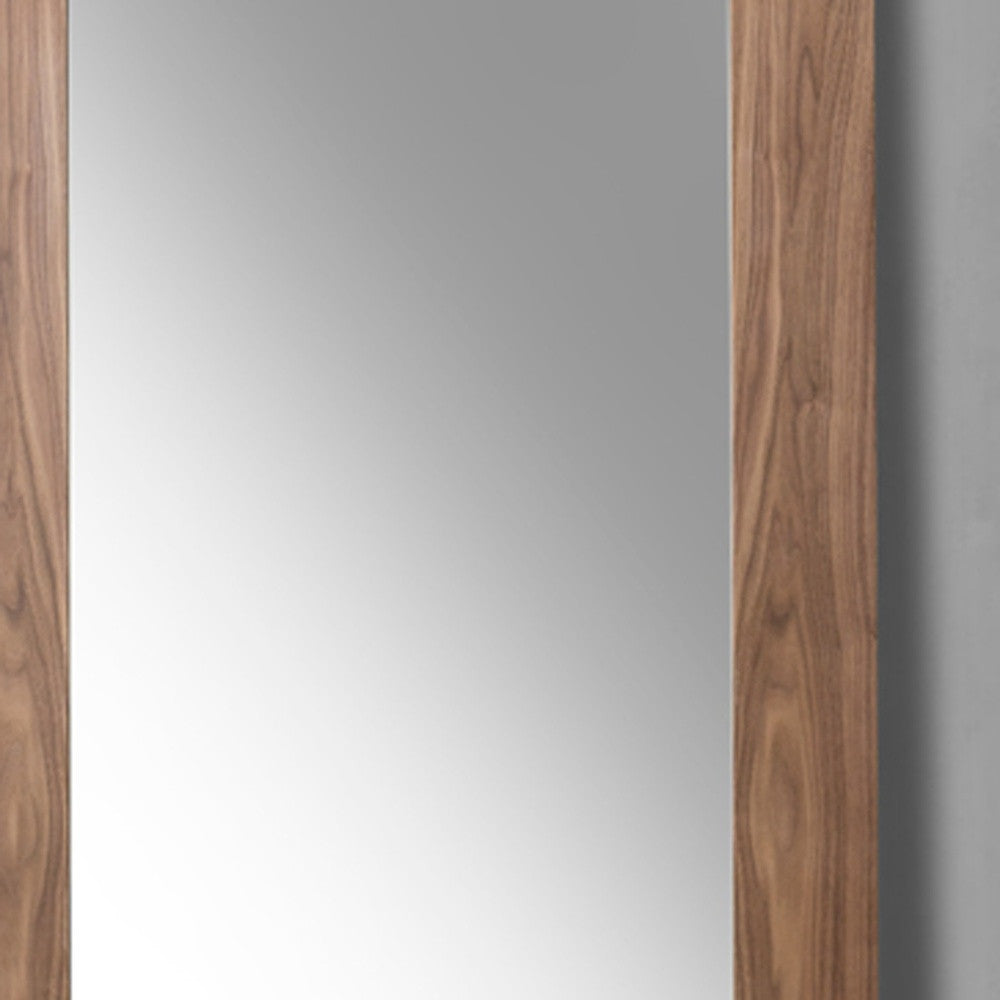 79" Brown Framed Full Length Hanging Mirror