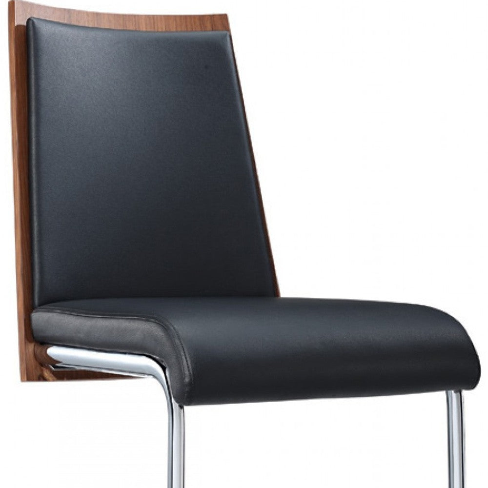 Morgan - Modern Black & Walnut Dining Chair (Set Of 2)