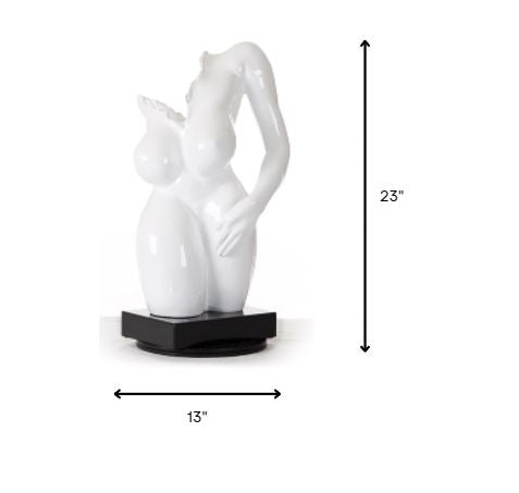 23" White Ceramic Bust