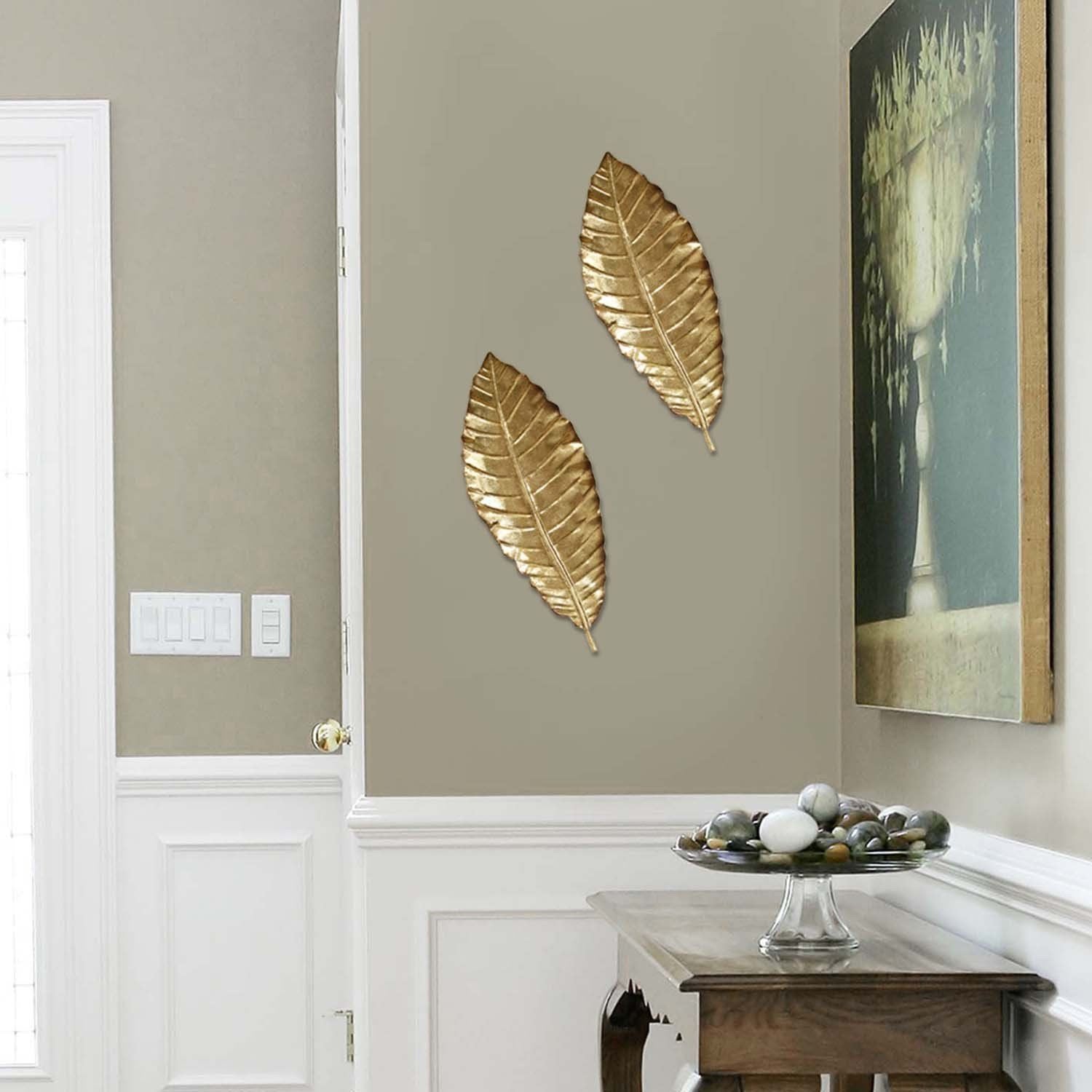 Gold Elegant Leaf Wall Decor