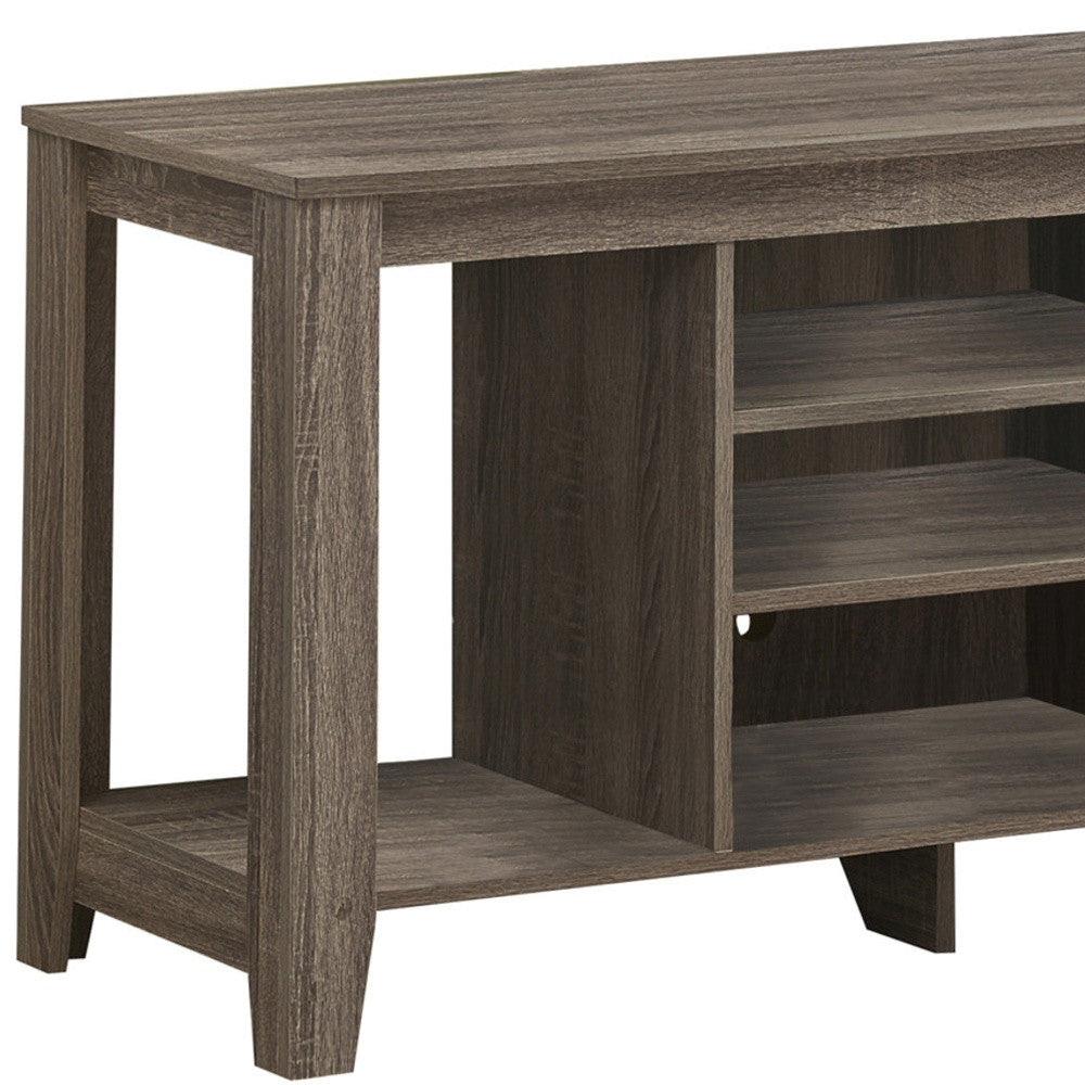 17.25" X 47.75" X 24.25" Dark Taupe Particle Board TV Stand