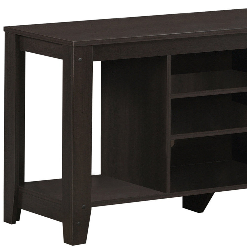 17.25" X 47.75" X 24.25" Dark Taupe Particle Board TV Stand