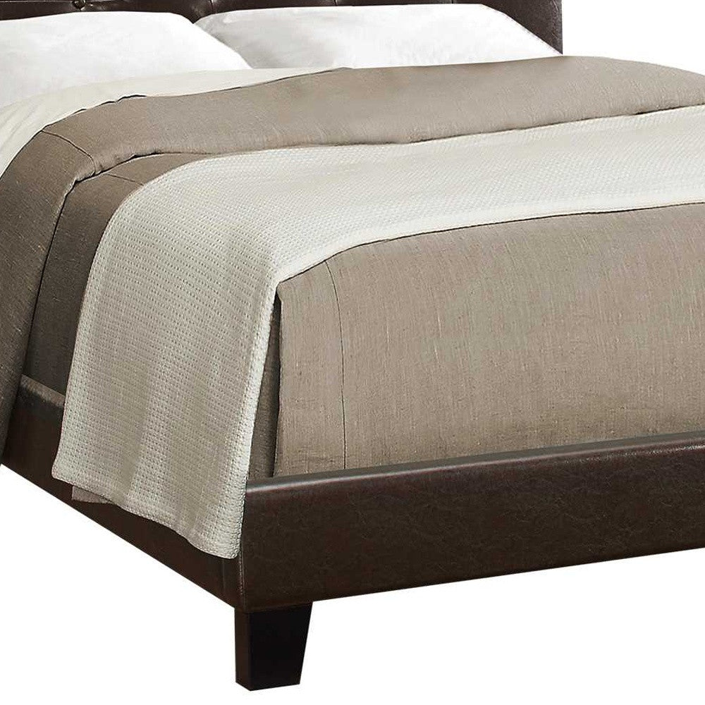 Gray Queen Tufted Upholstered Bed Frame