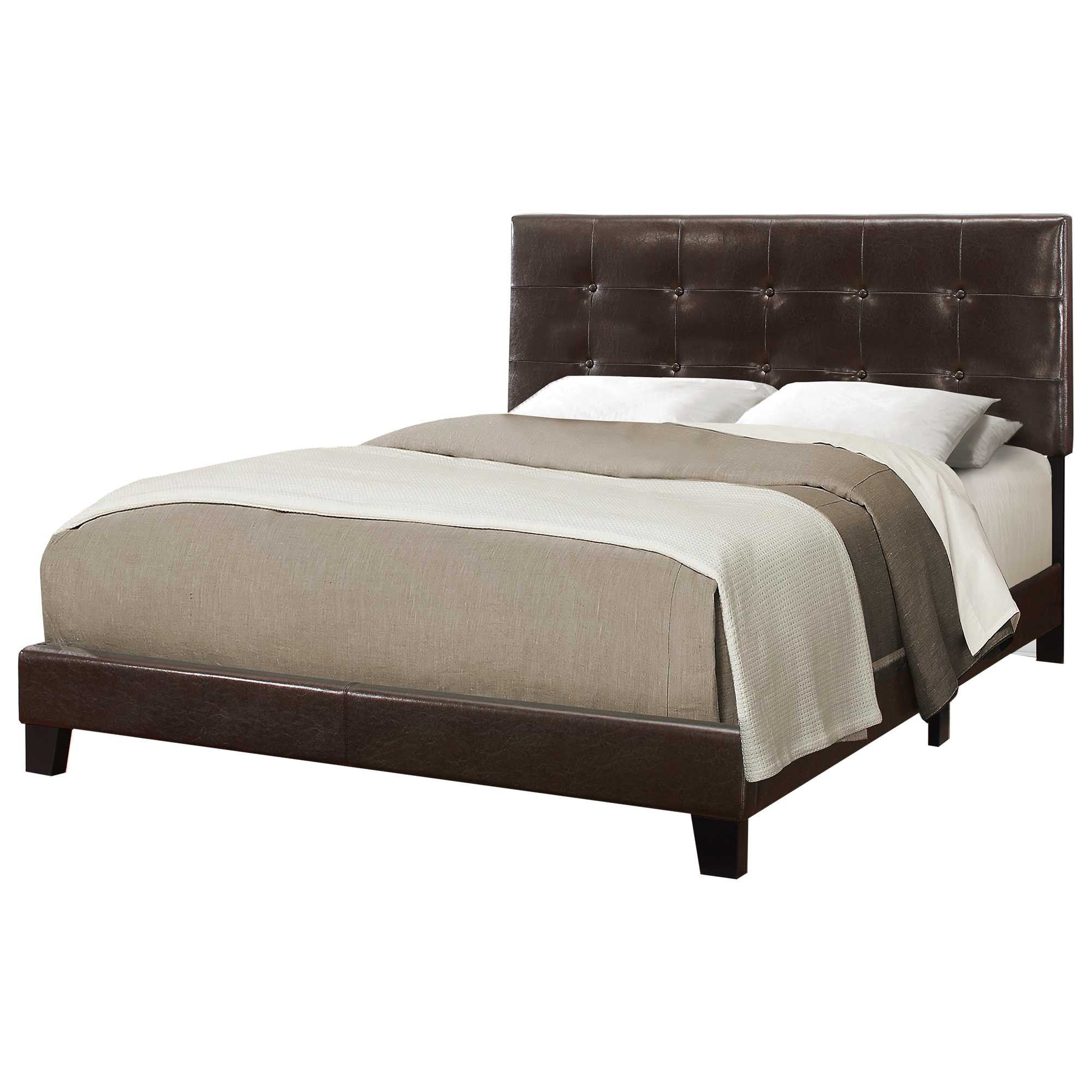 Gray Queen Tufted Upholstered Bed Frame