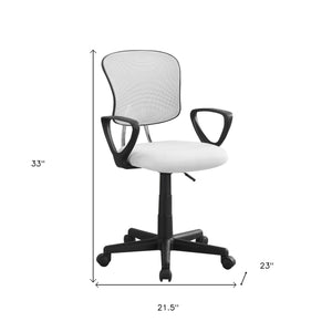 21.5" x 23" x 33" Grey Foam Metal Polypropylene Polyester Office Chair