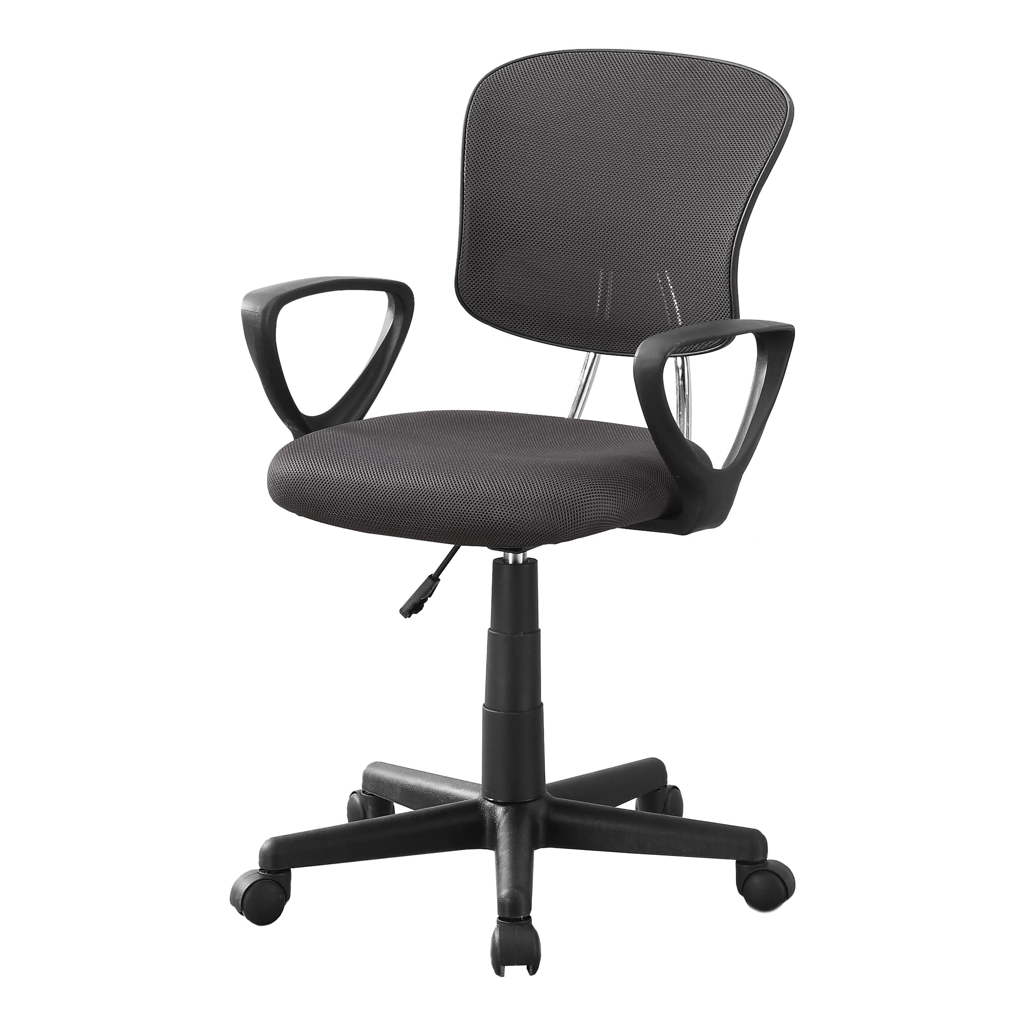 21.5" x 23" x 33" Grey Foam Metal Polypropylene Polyester Office Chair