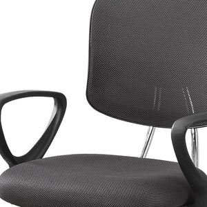 21.5" x 23" x 33" Grey Foam Metal Polypropylene Polyester Office Chair