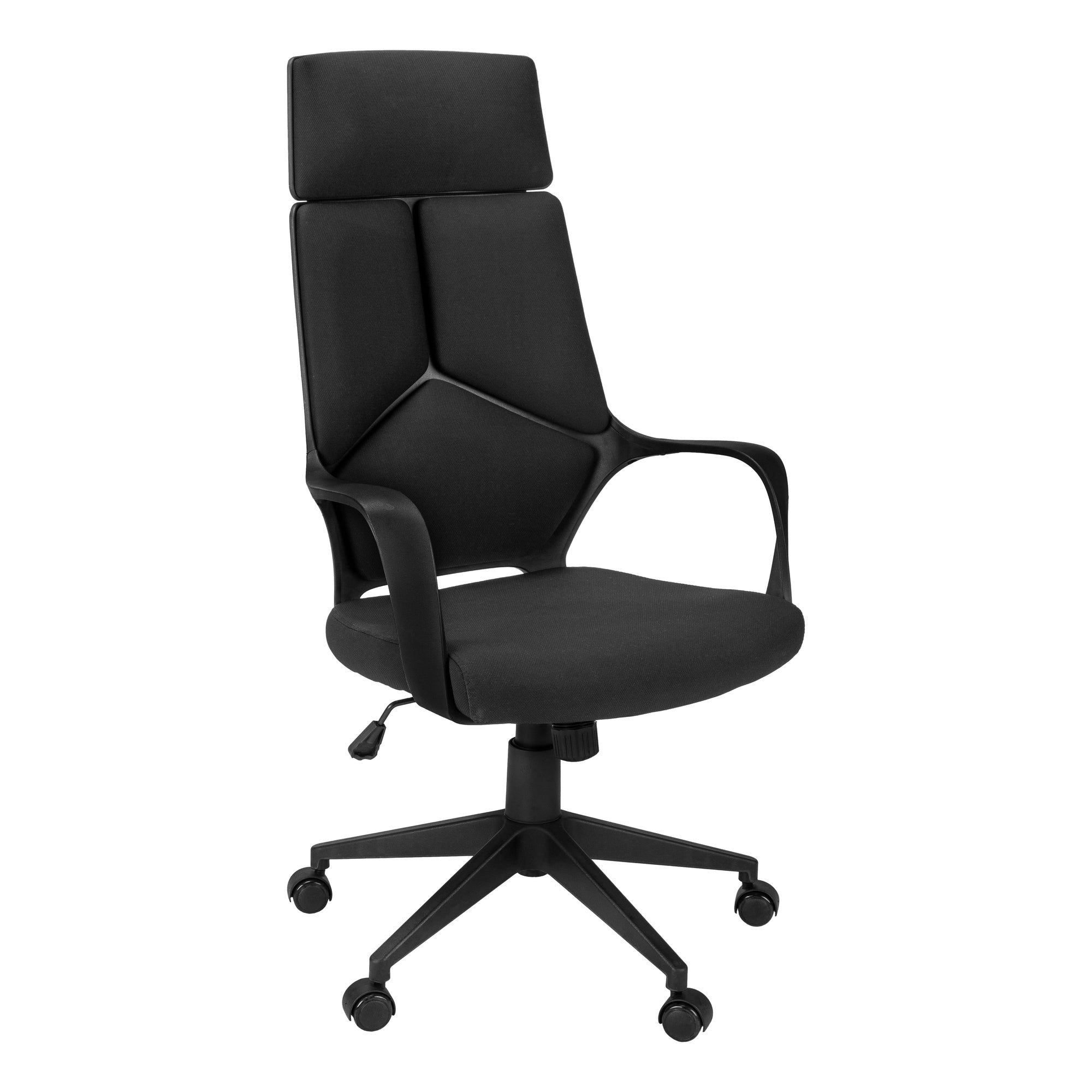 24.5" x 25" x 95.5" Black Foam Metal Nylon High Back Office Chair
