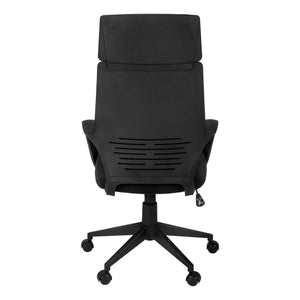 24.5" x 25" x 95.5" Black Foam Metal Nylon High Back Office Chair