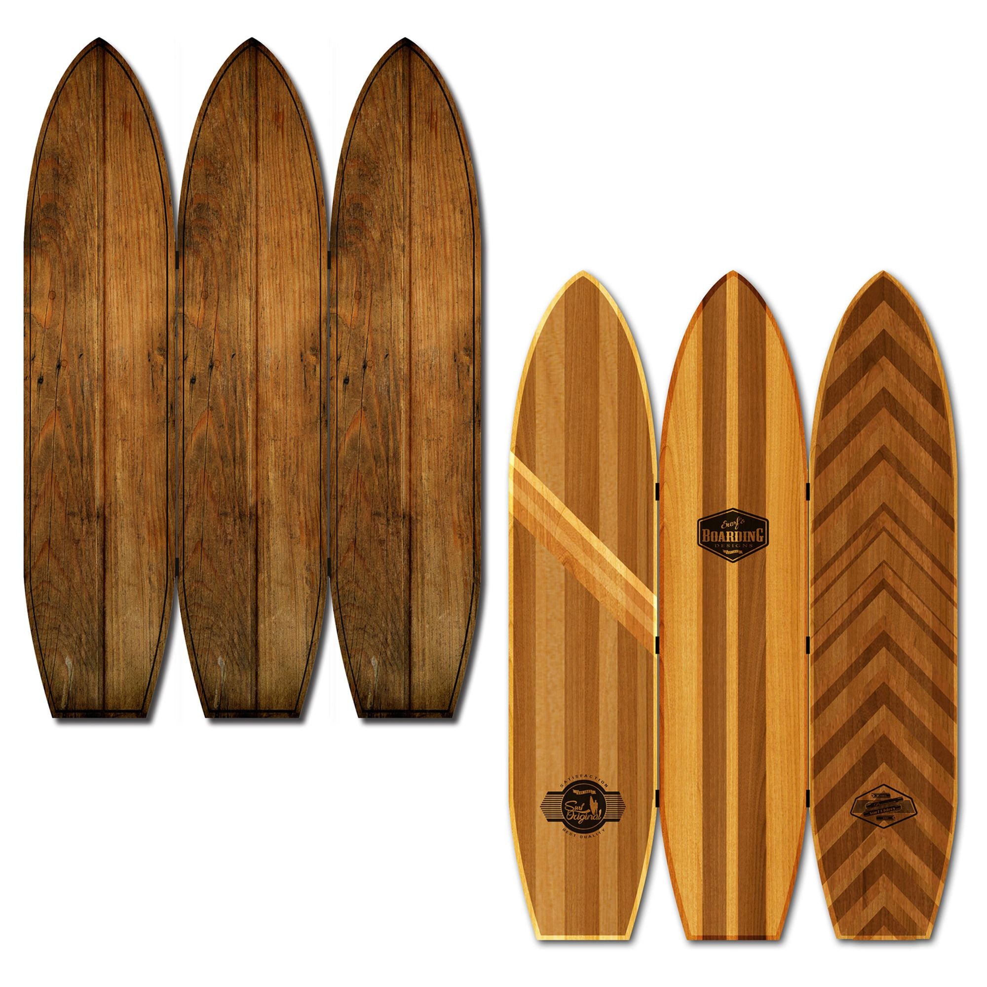 47 X 1 X 71 Brown Wood Coastal Surfboard  Screen