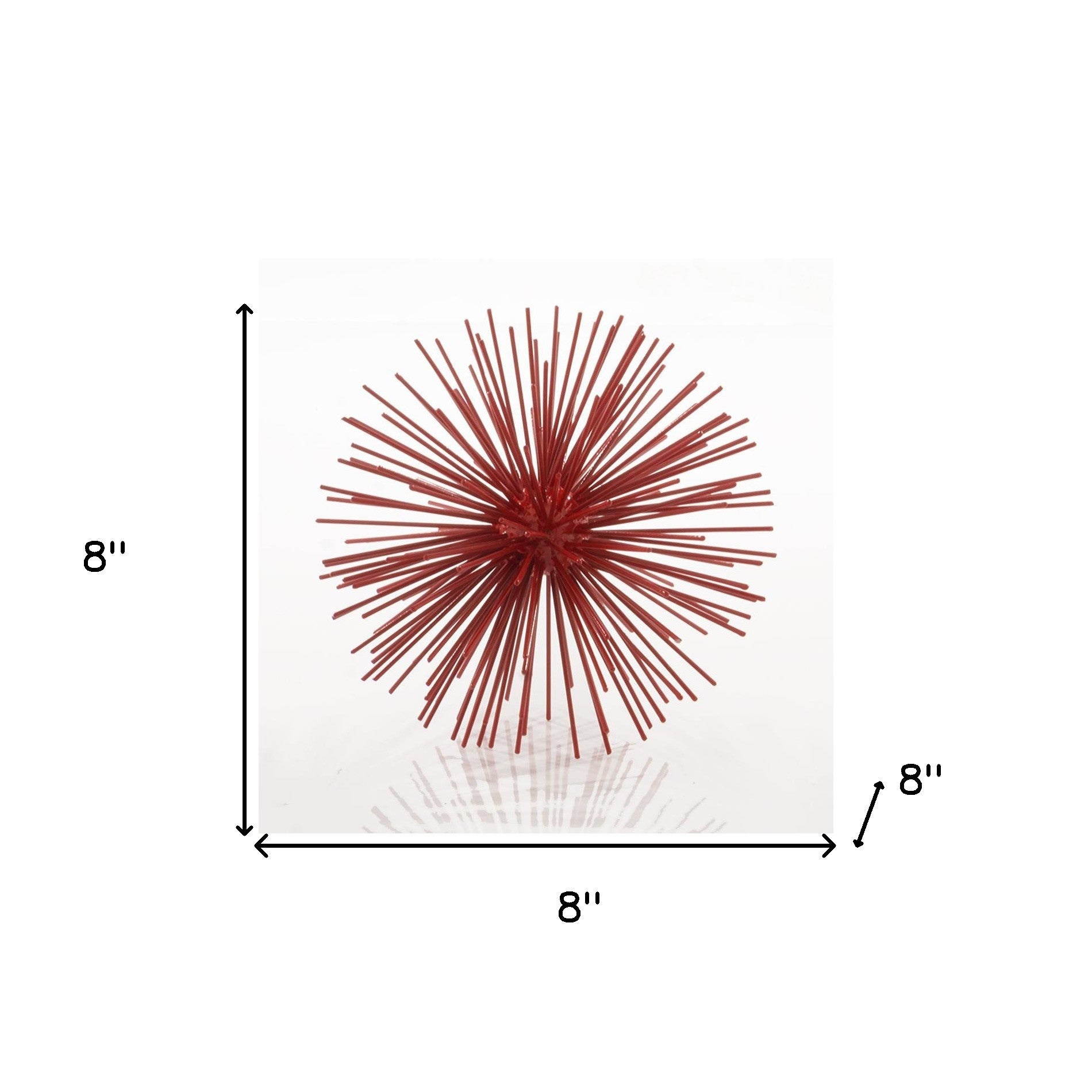 10" X 10" X 10" Red Large Spiked Sphere