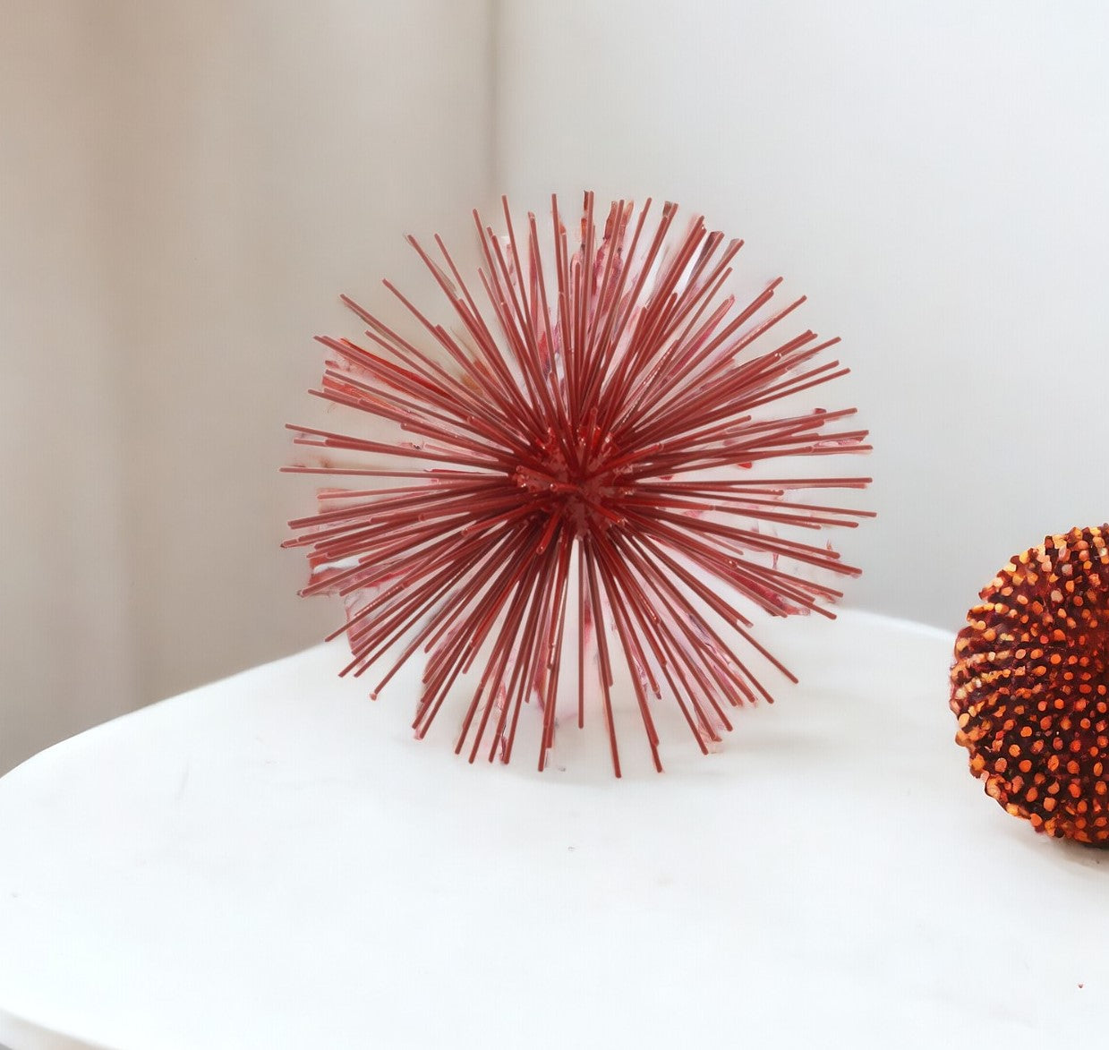 10" X 10" X 10" Red Large Spiked Sphere