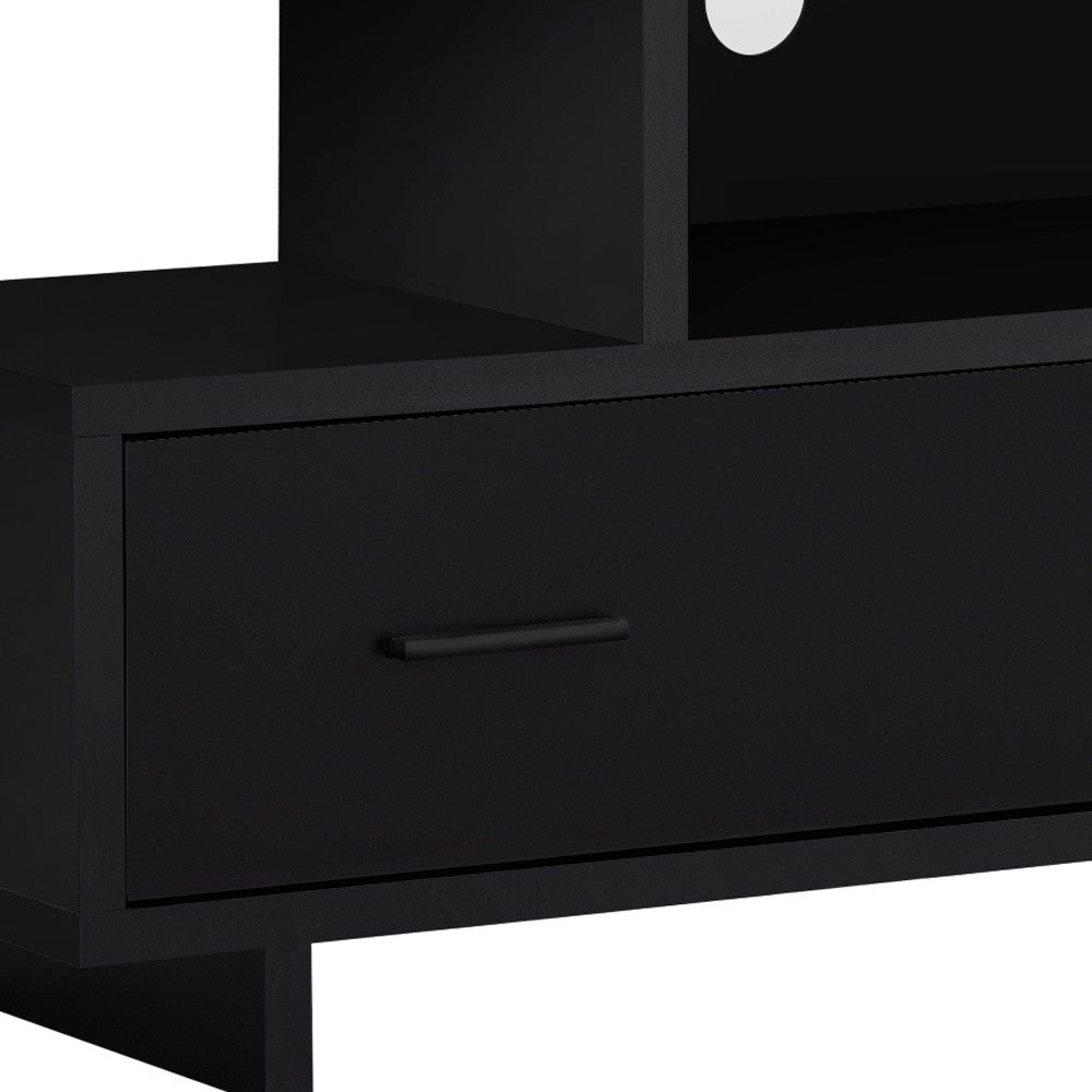 15.5" X 47.25" X 23.75" Blackgrey Top With Storage  TV Stand
