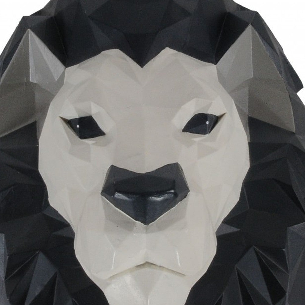 11.5" X 9.5" X 14" Origami Lion Head Wall Decoration