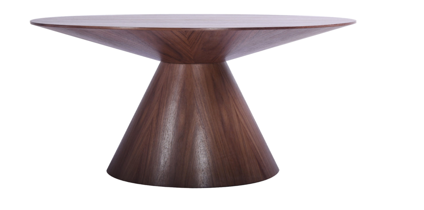 59" Brown Solid Wood Dining Table
