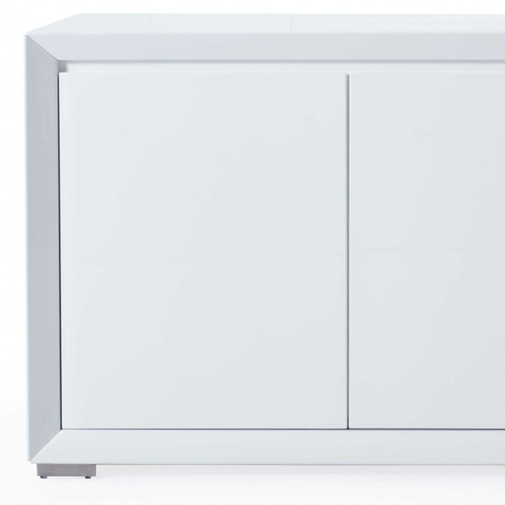 61 X 20 X 30 White Stainless Steel Buffet