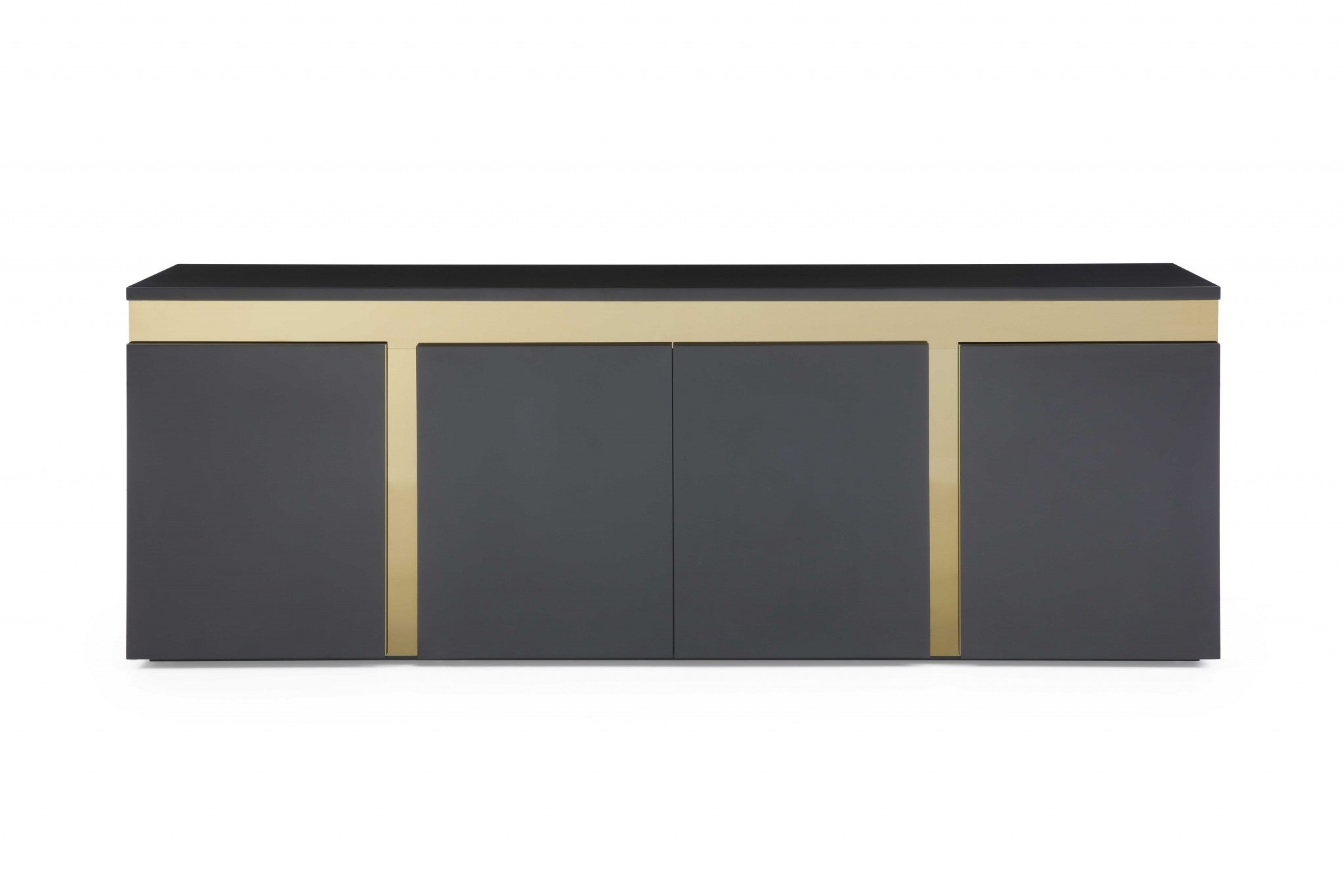 94" Black and Gold Buffet Server