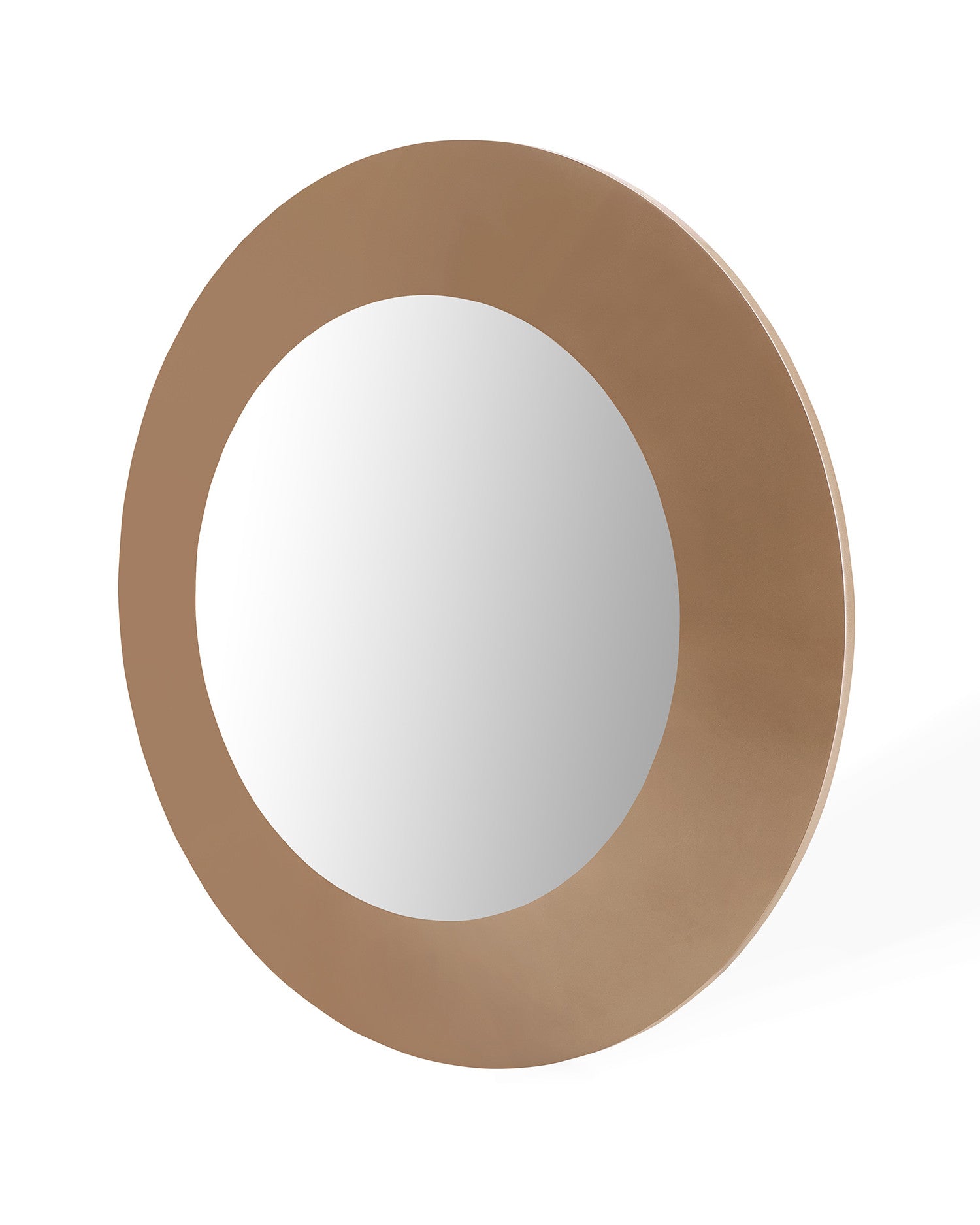 47" Gold Round Wood Framed Accent Mirror