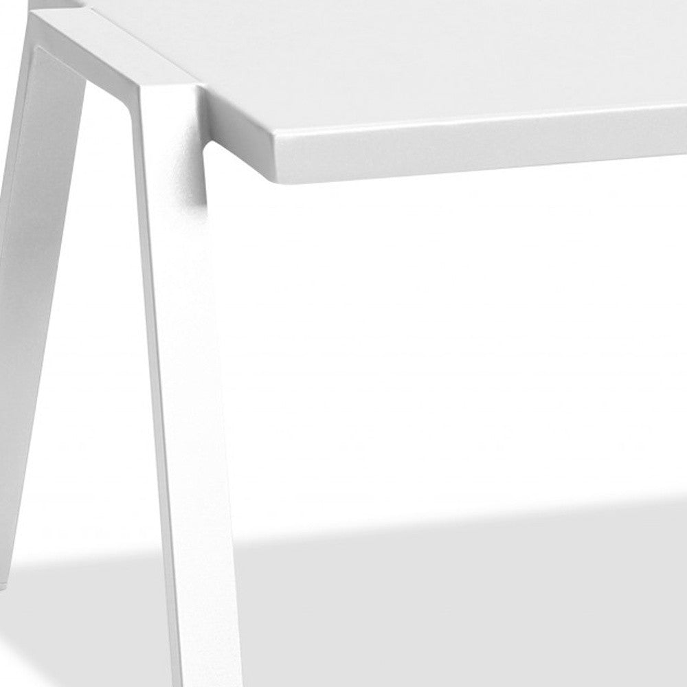 16" White Aluminum End Table