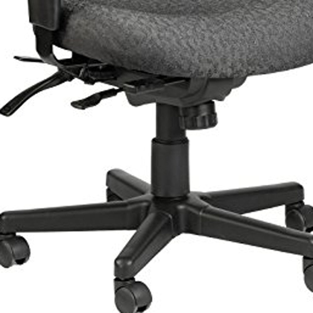 Charcoal Adjustable Swivel Fabric Rolling Office Chair