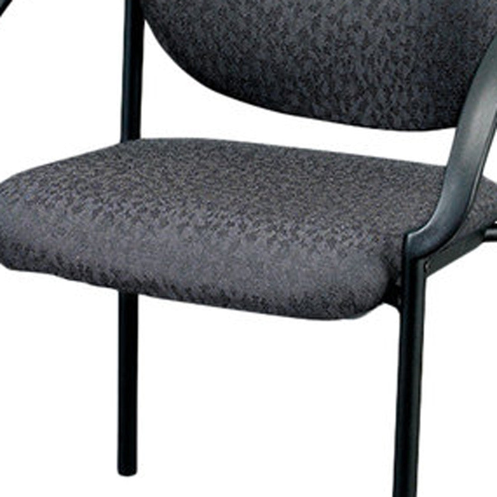 Set of Two Charcoal Fabric Office Chair