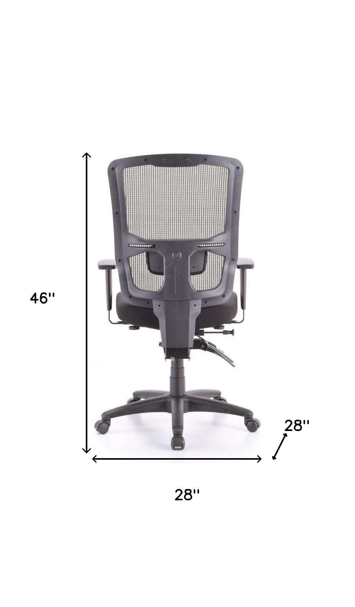 Black Adjustable Swivel Fabric Rolling Conference Office Chair