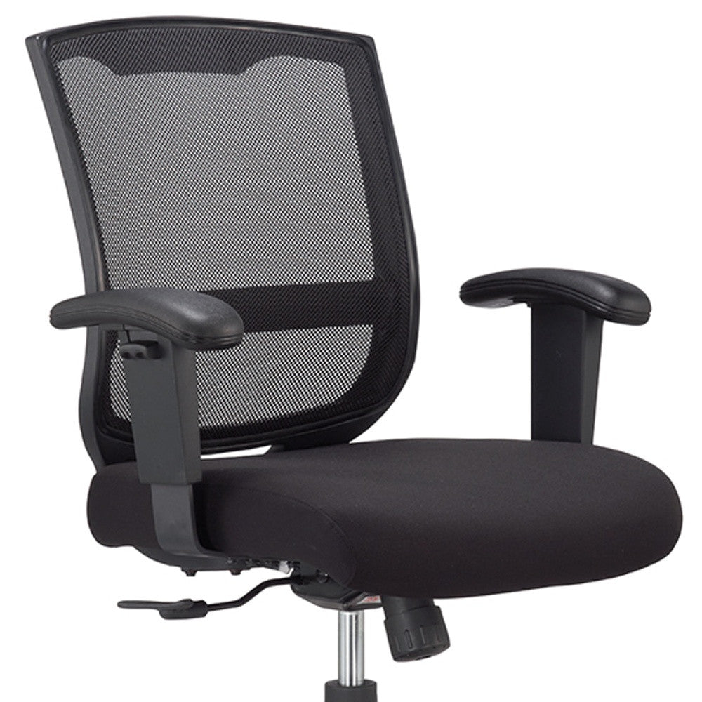 Black Adjustable Swivel Mesh Rolling Office Chair