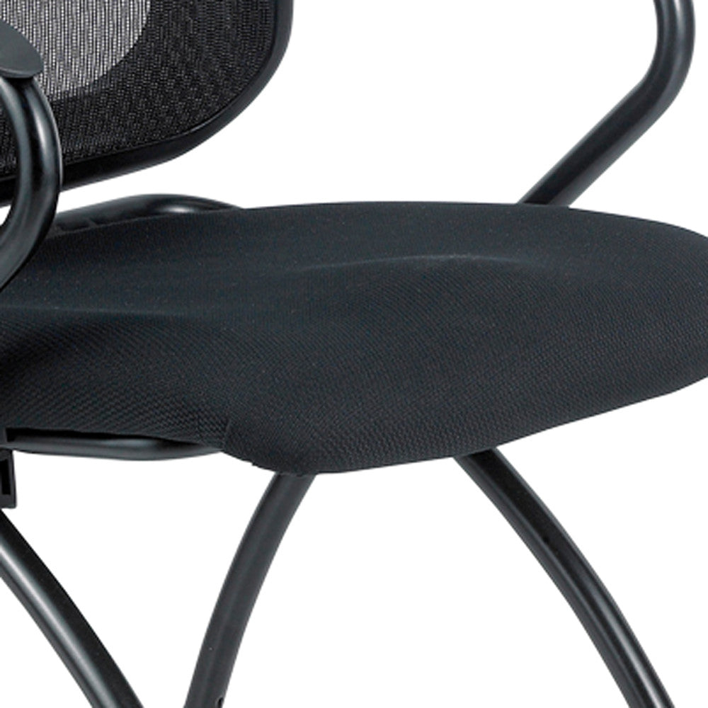 Set of Two Black Mesh Rolling Office Chair