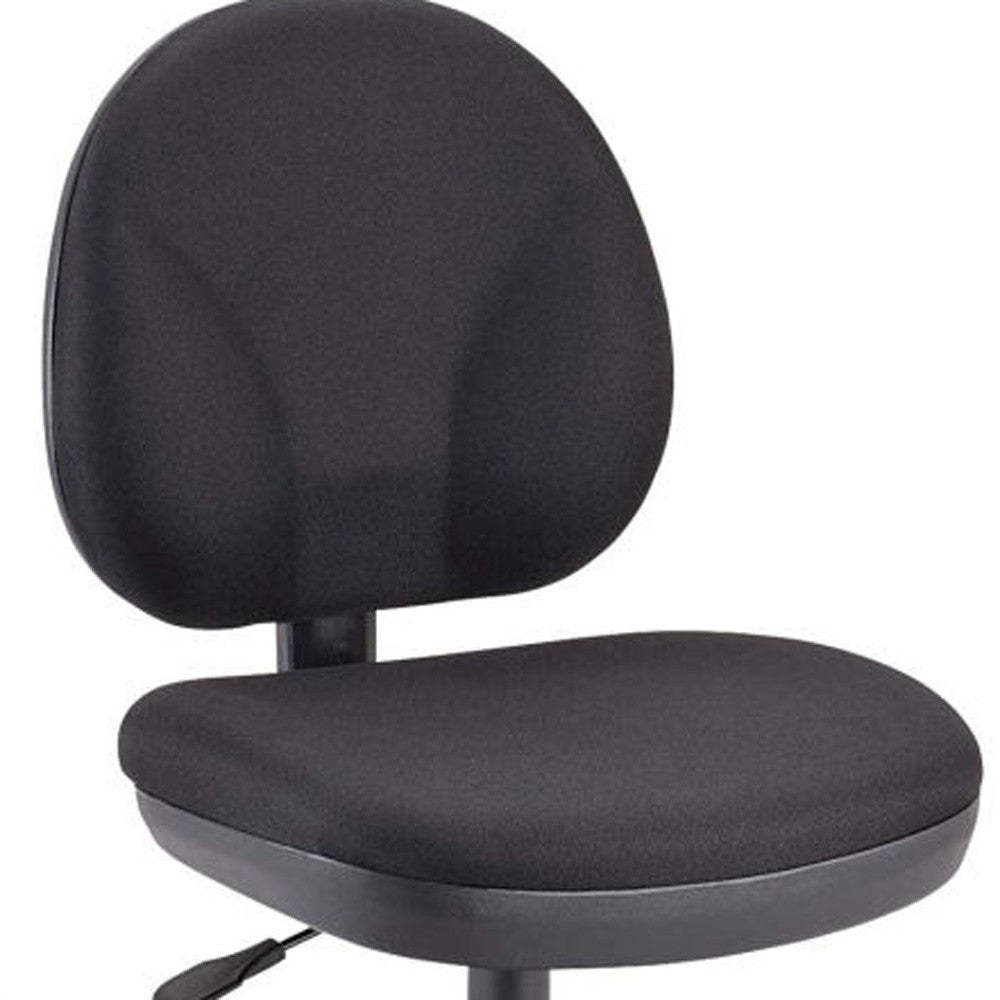 Black Adjustable Swivel Fabric Rolling Office Chair