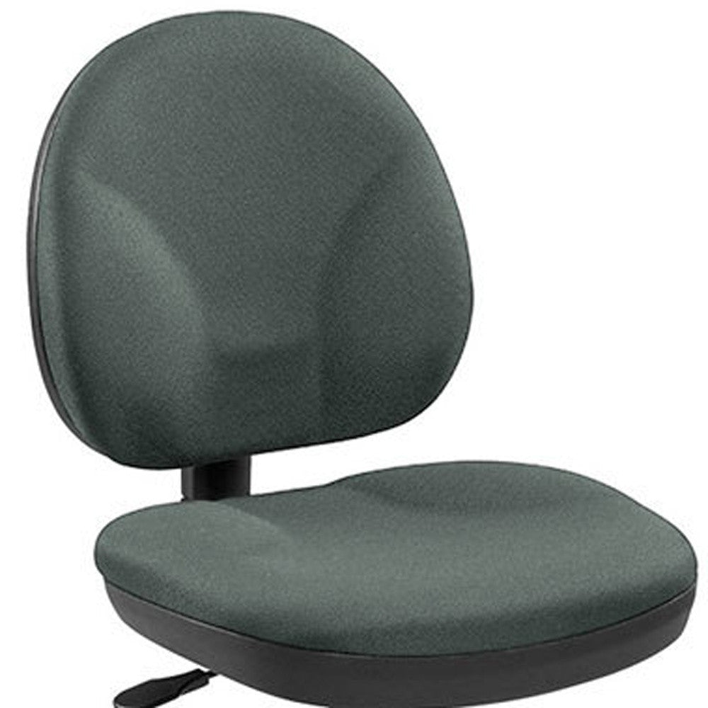 Ebony and Black Adjustable Swivel Fabric Rolling Office Chair