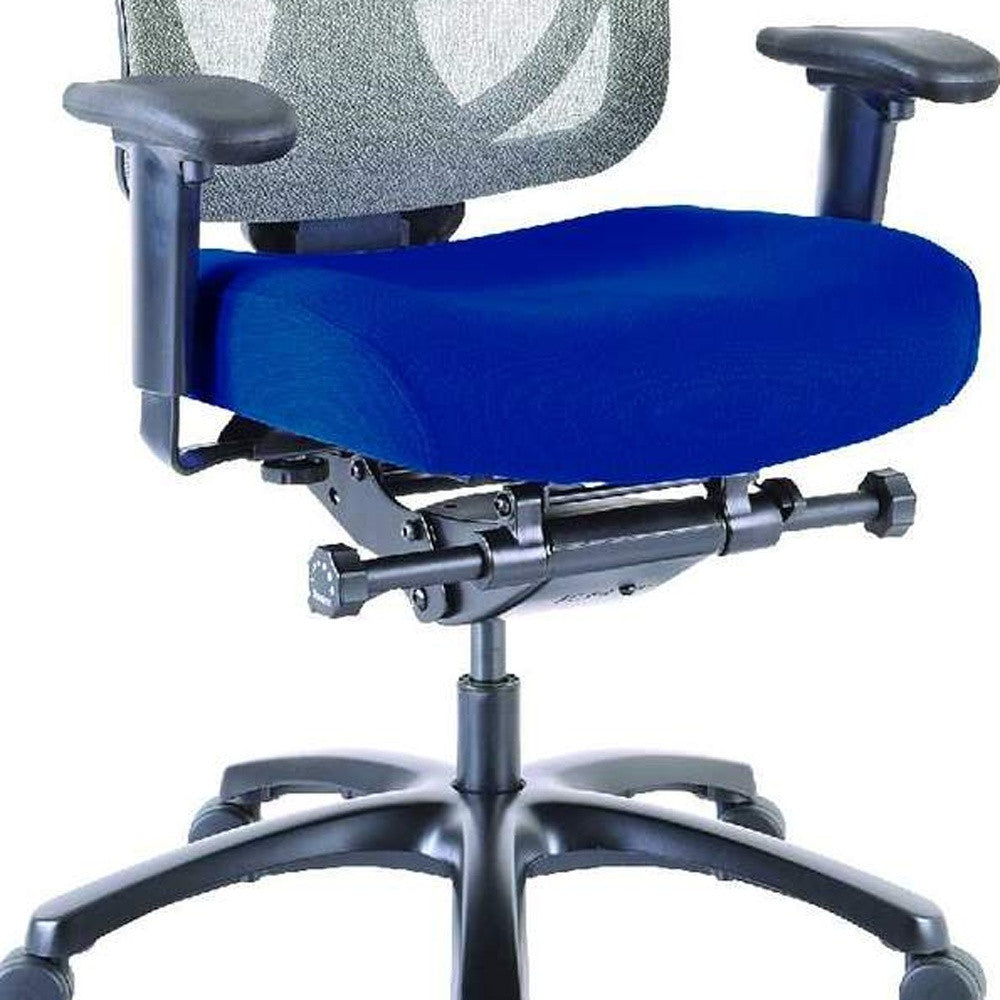 Slate Gray and Black Adjustable Swivel Mesh Rolling Office Chair
