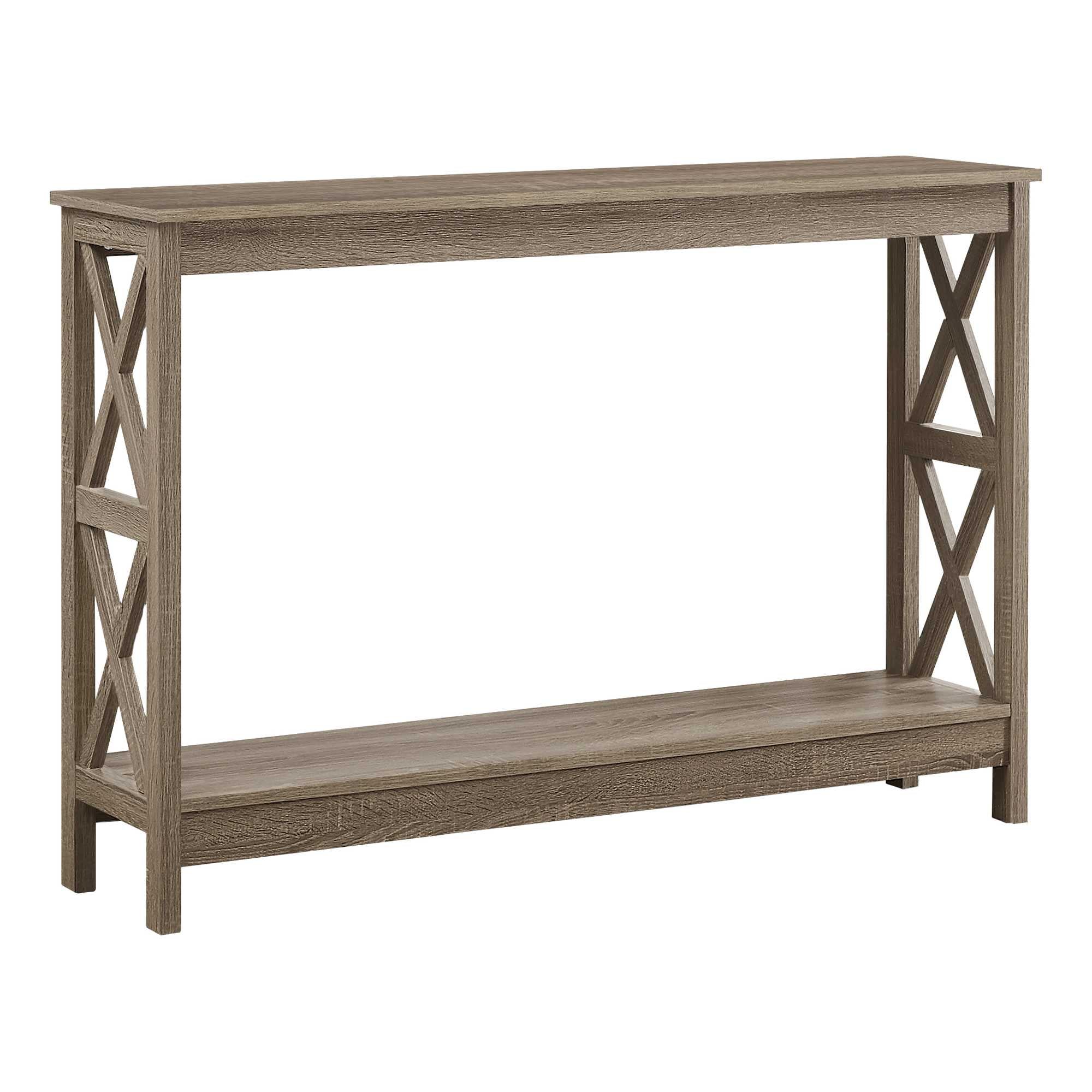 47" Taupe Console Table With Storage