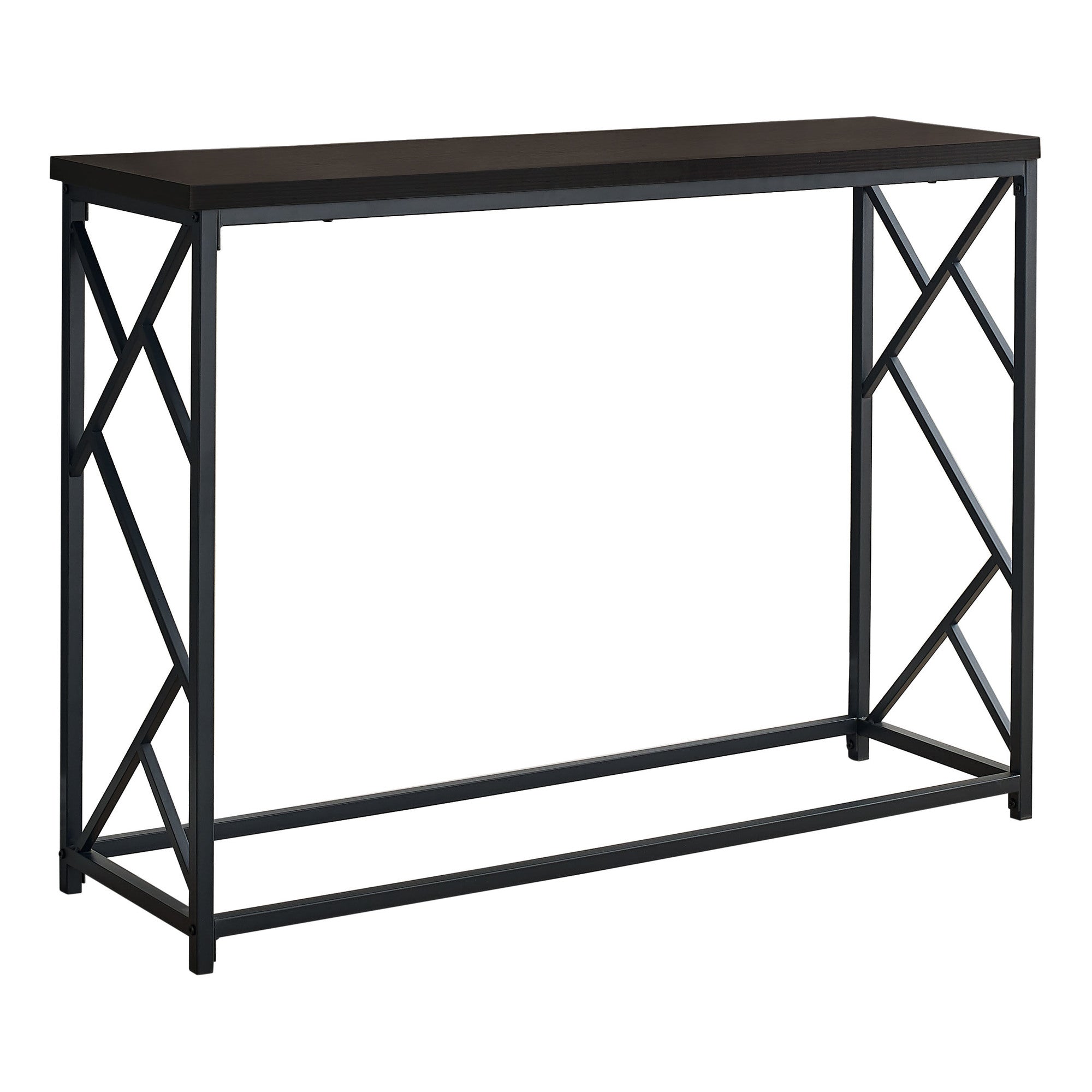 44" Brown And Black Frame Console Table