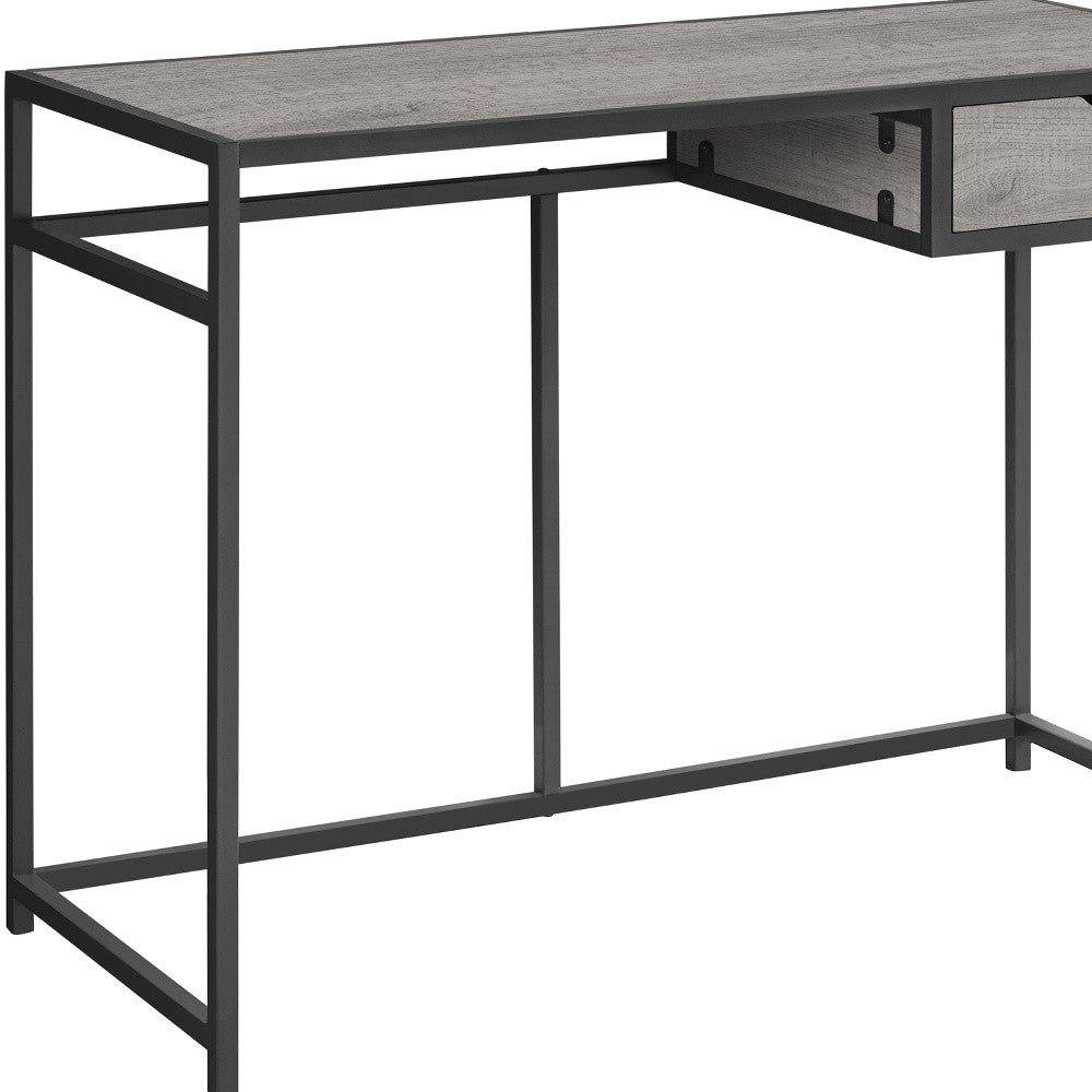 42" Gray and Black Computer Desk